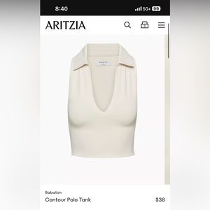 Aritzia Babaton Contour Polo Tank size medium